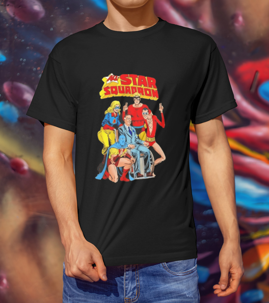 All Star Squadron DC Comics Superhero Team Cover T-Shirt