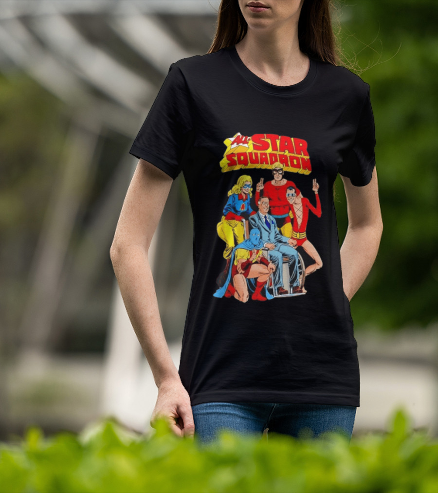 All Star Squadron DC Comics Superhero Team Cover T-Shirt