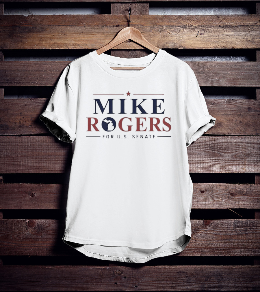 Mike Rogers For US Senate Michigan Campaign Star Motif T-Shirt