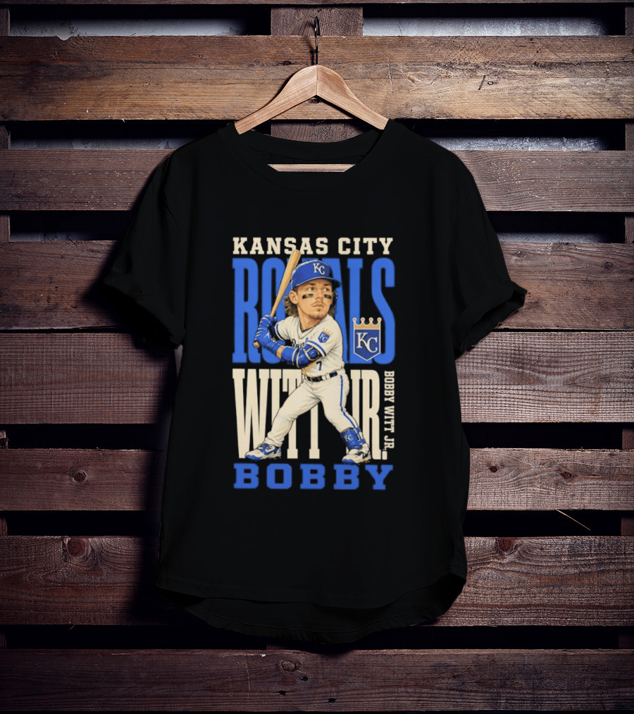 Kansas City Royals Bobby Witt Jr. MLB 2026 Caricature T-Shirt