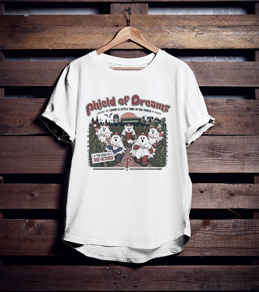 Phield Of Dreams Red October Ghost Dancing Citizens Bank Park T-Shirt