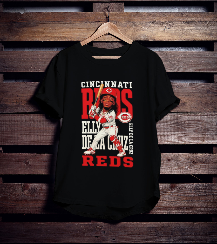 Cincinnati Reds Elly De La Cruz 2026 MLB Season Caricature T-Shirt