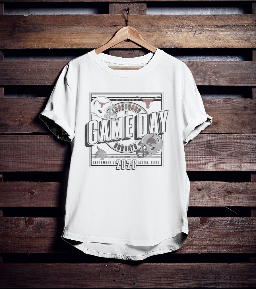 Texas Longhorns Vs Texas State Bobcats Football September 5 2026 Austin Texas T-Shirt