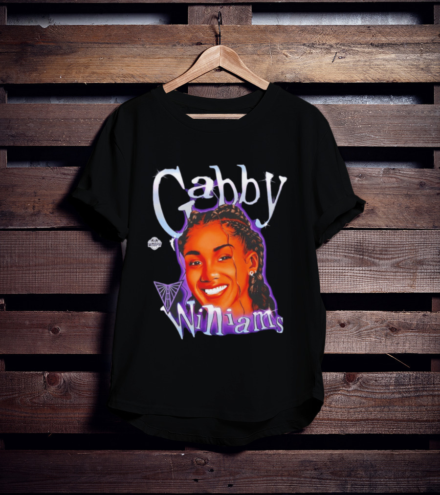 Gabby Williams WNBA Basketball Gabby Williams Text And Sketch T-Shirt
