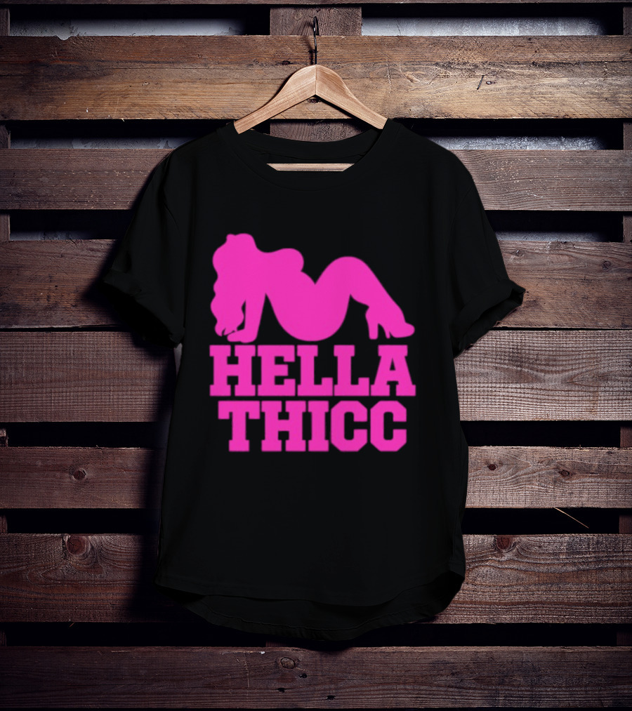 Hella Thicc Curvy Body Positive Pink T-Shirt