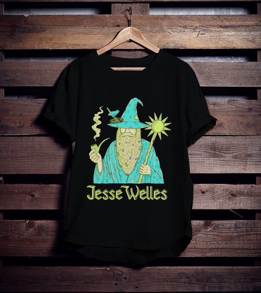 Jesse Welles Wizard Pipe Staff Bird Wizardry Magic T-Shirt