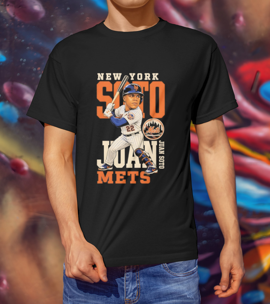 New York Mets Juan Soto 2026 MLB Season Caricature Mets T-Shirt