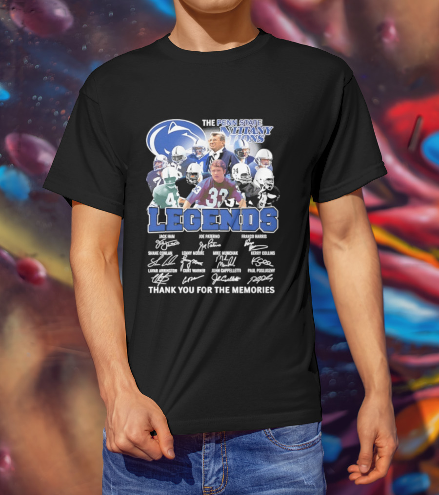 Penn State Nittany Lions Legends Thank You For The Memories Signatures T-Shirt