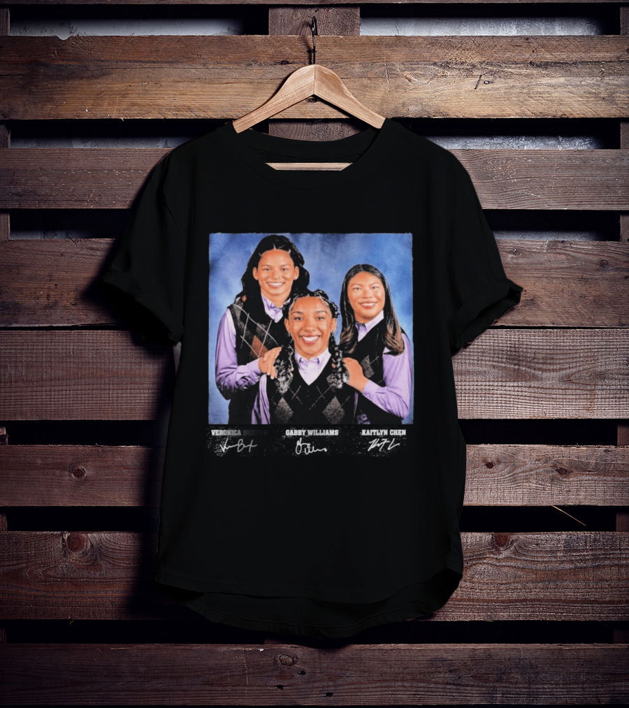 Veronica Burton Gabby Williams Kaitlyn Chen Step Brothers Argyle Sweater Purple T-Shirt
