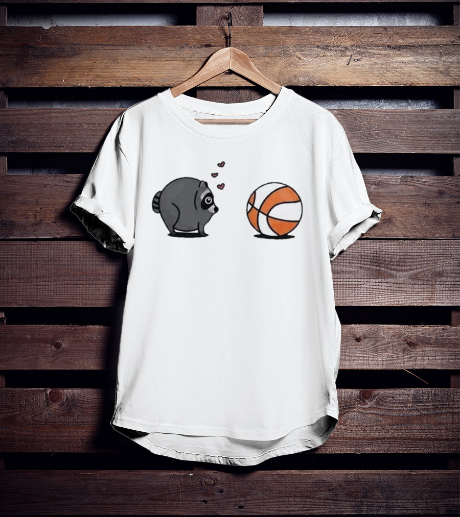 Seattle Storm Raccoon Hearts Basketball Jimothy Loves Hoops T-Shirt