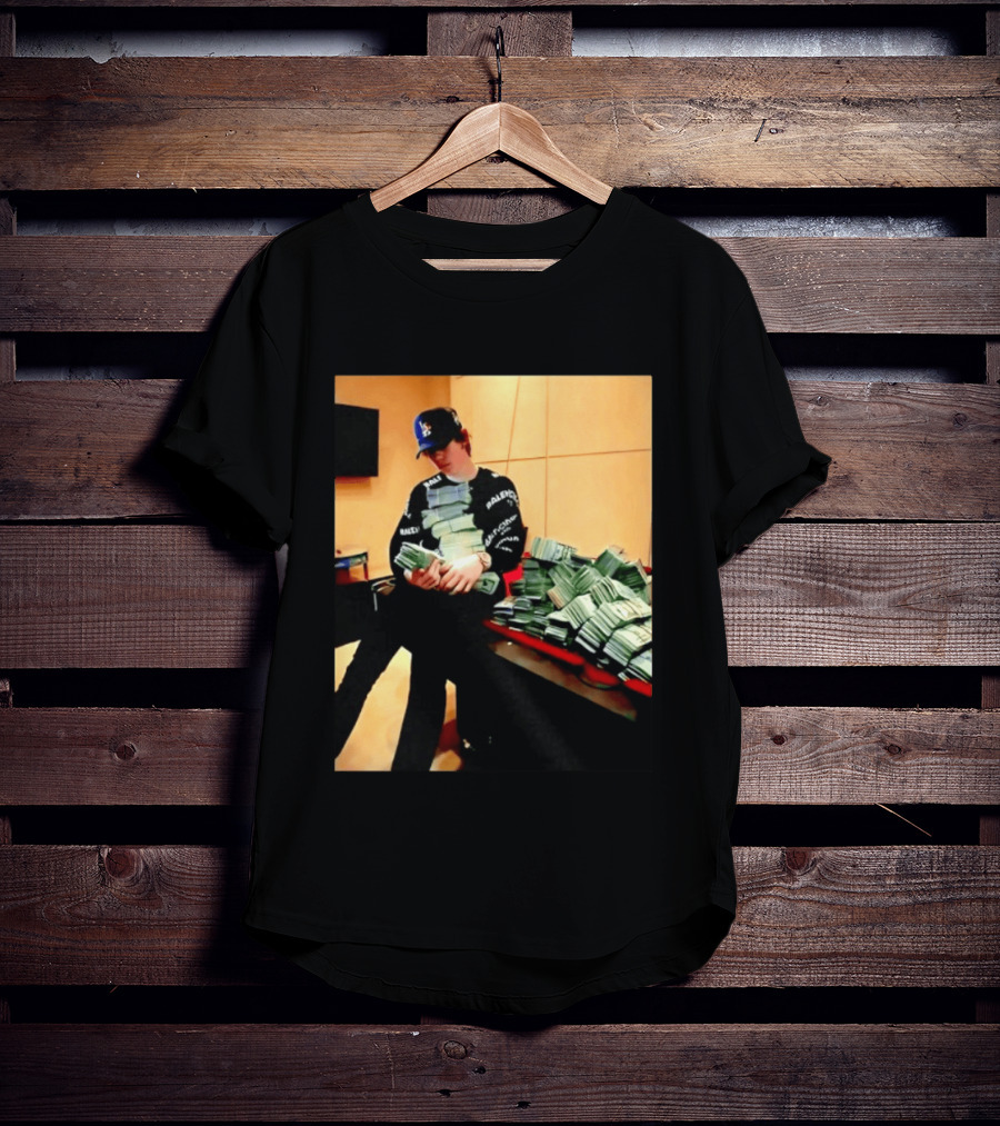 Balenciaga Black Long Sleeve With RALEC And Los Angeles Cap T-Shirt