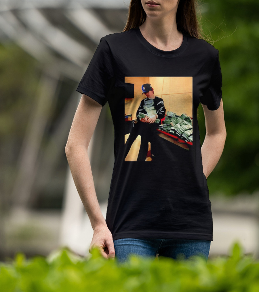 Balenciaga Black Long Sleeve With RALEC And Los Angeles Cap T-Shirt