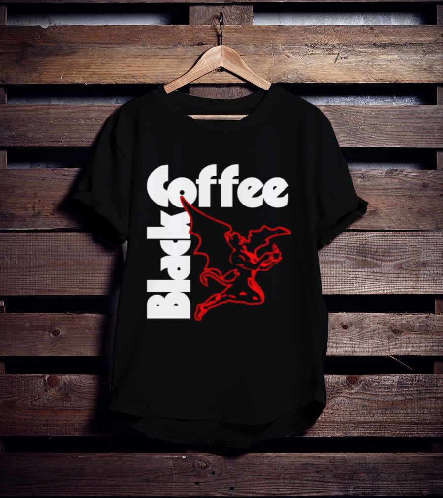 Black Coffee Devil Caffeine Drinking T-Shirt