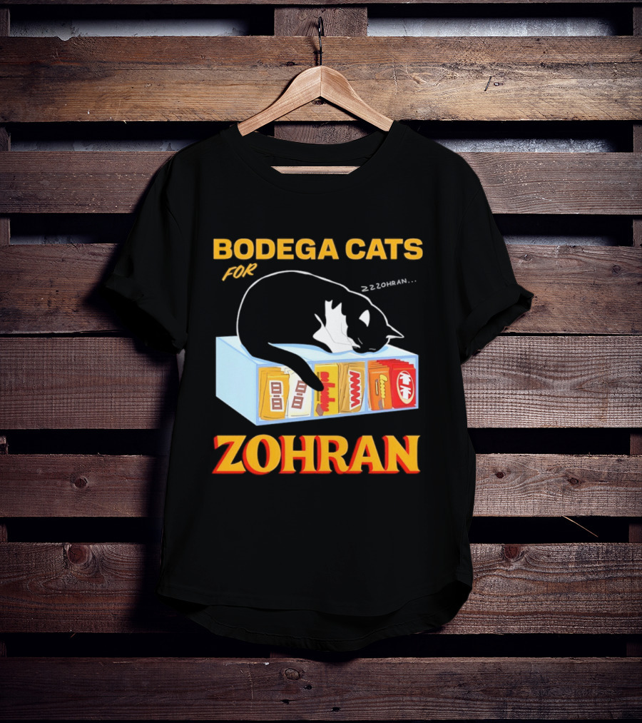 Bodega Cats For Zohran Cat Snack Kitty ZZZohran T-Shirt