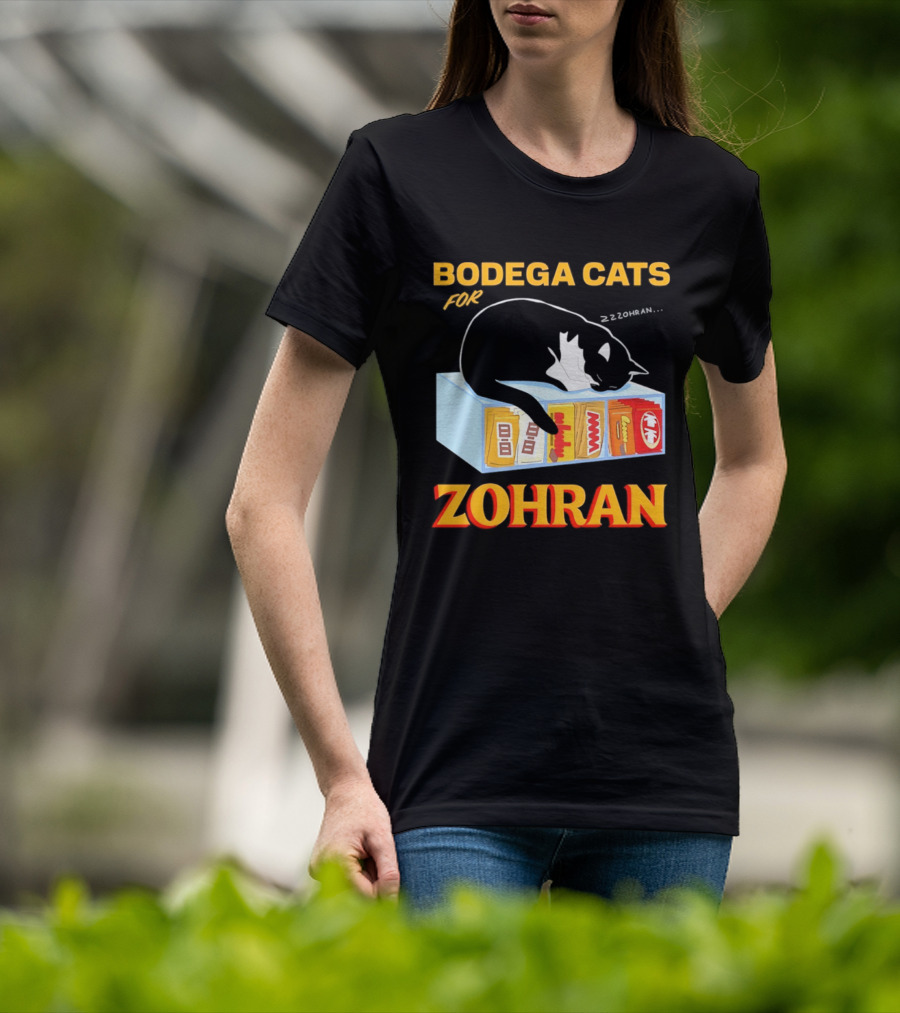 Bodega Cats For Zohran Cat Snack Kitty ZZZohran T-Shirt
