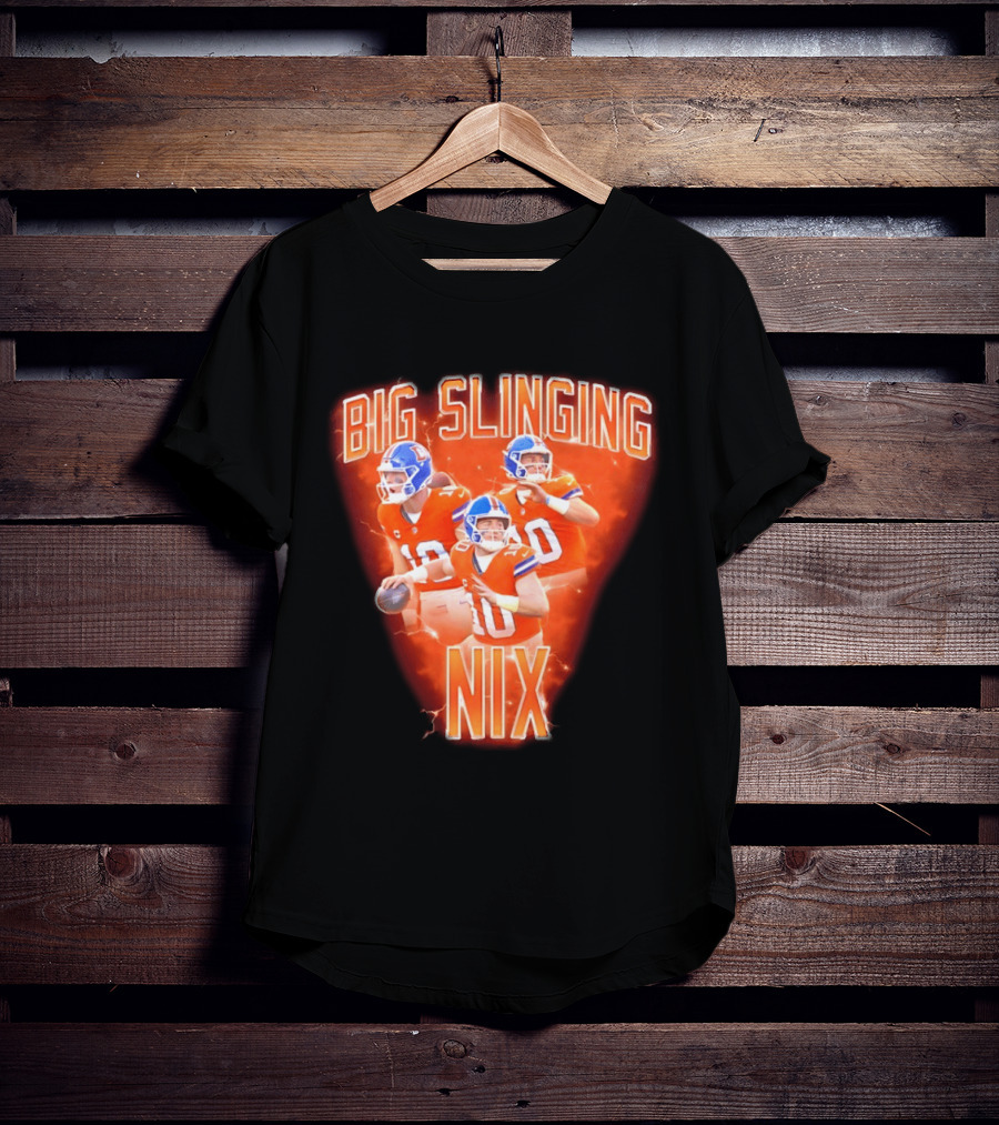 Denver Broncos Big Slinging Bo Nix Collage T-Shirt