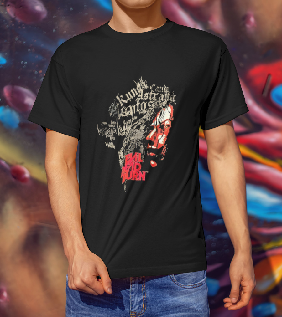 Kunda Astaroth Manto Satta Evil Dead Burn Face Typographic T-Shirt