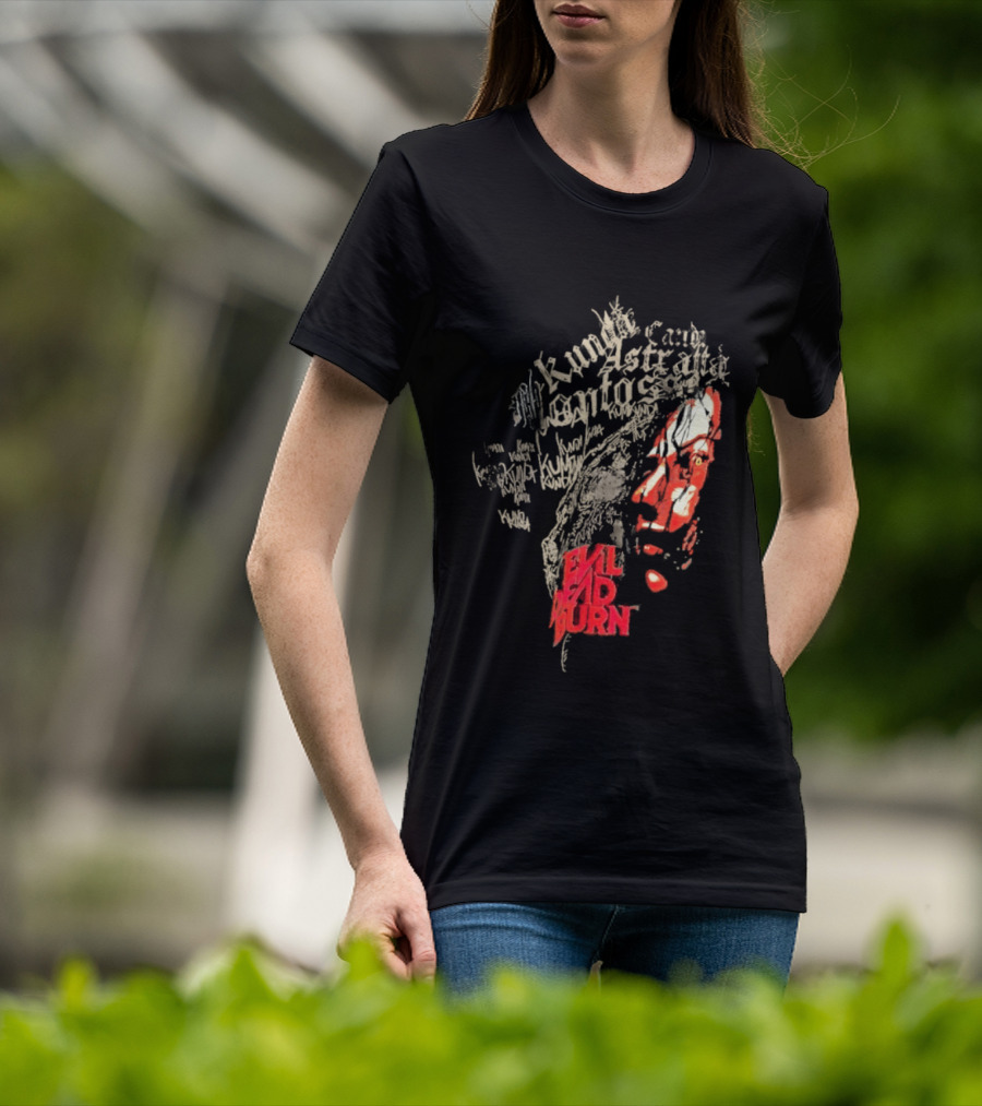 Kunda Astaroth Manto Satta Evil Dead Burn Face Typographic T-Shirt