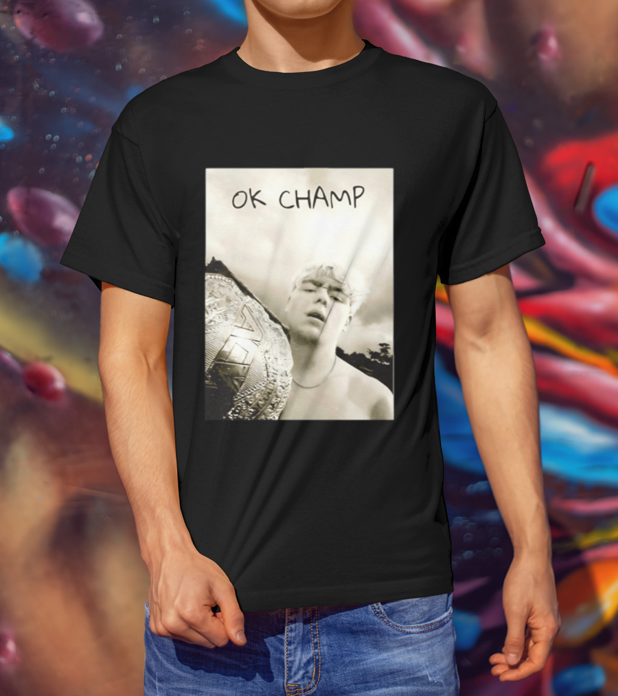 OK Champ Kyle Fletcher Holding Championship Belt T-Shirt