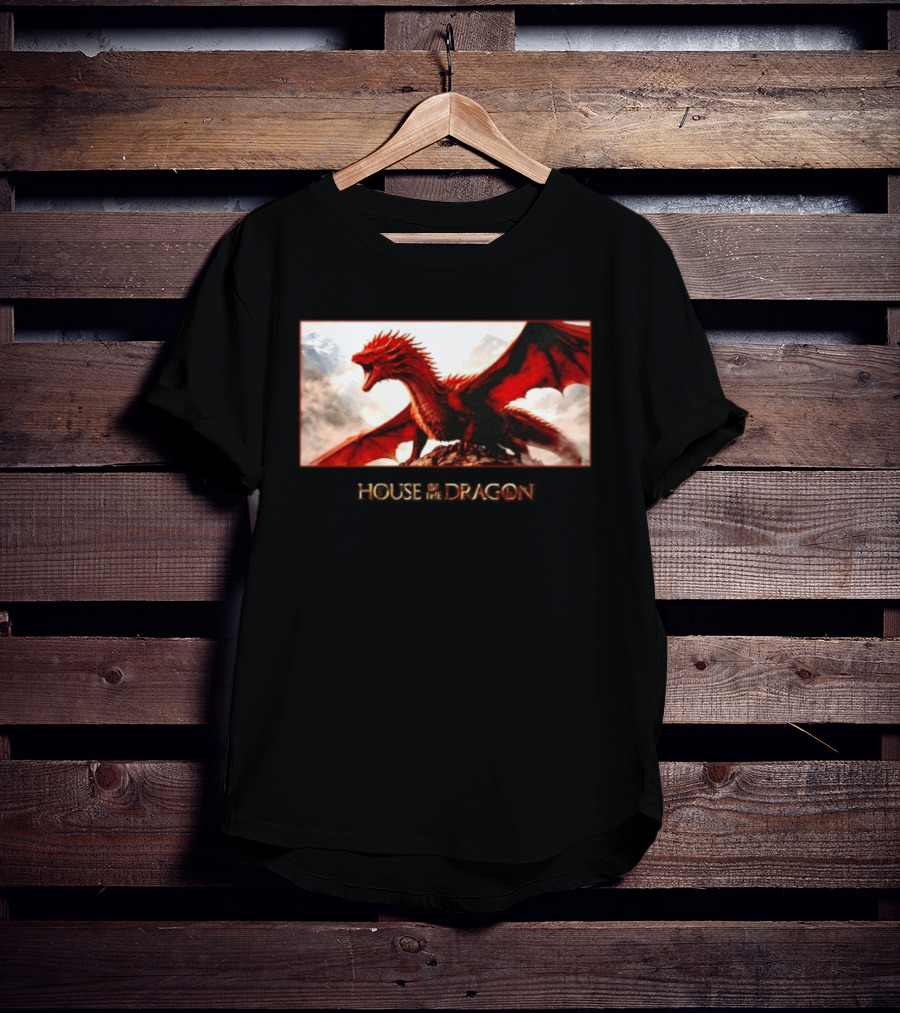 House Of The Dragon Caraxes War Memorial Mountains Scene T-Shirt