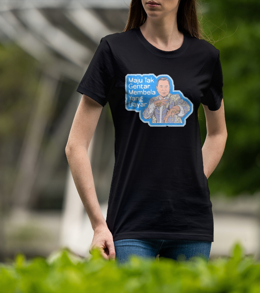 Maju Tak Gentar Membela Yang Bayar Indonesia Iconic Suit Pose T-Shirt