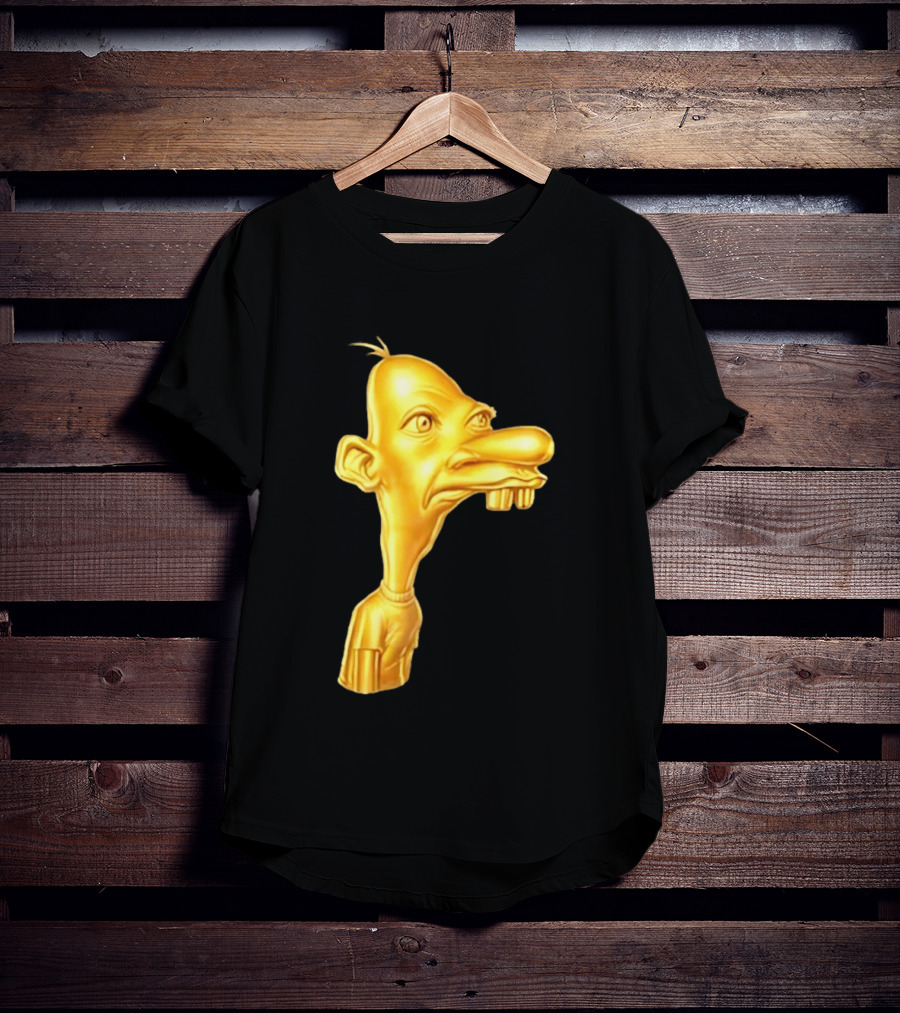 Neegy Meme Cartoon Golden Head T-Shirt