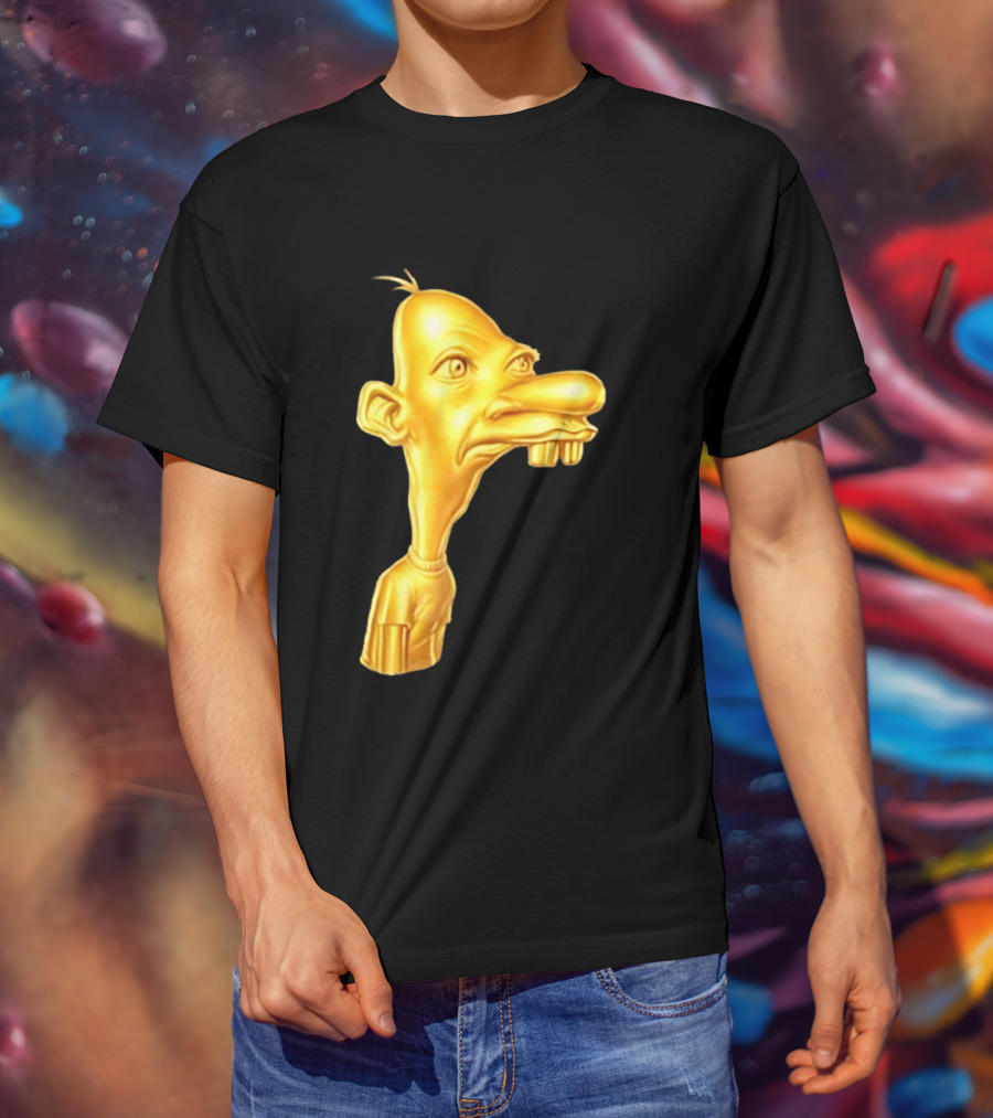 Neegy Meme Cartoon Golden Head T-Shirt