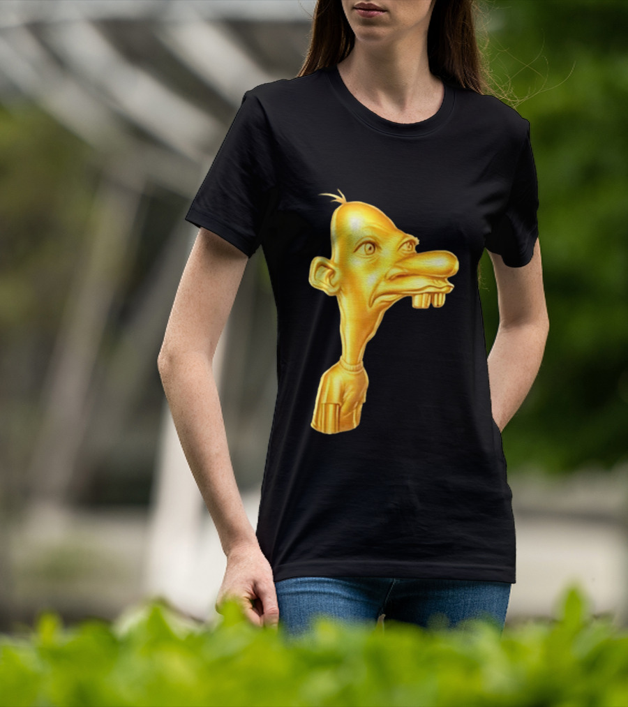 Neegy Meme Cartoon Golden Head T-Shirt