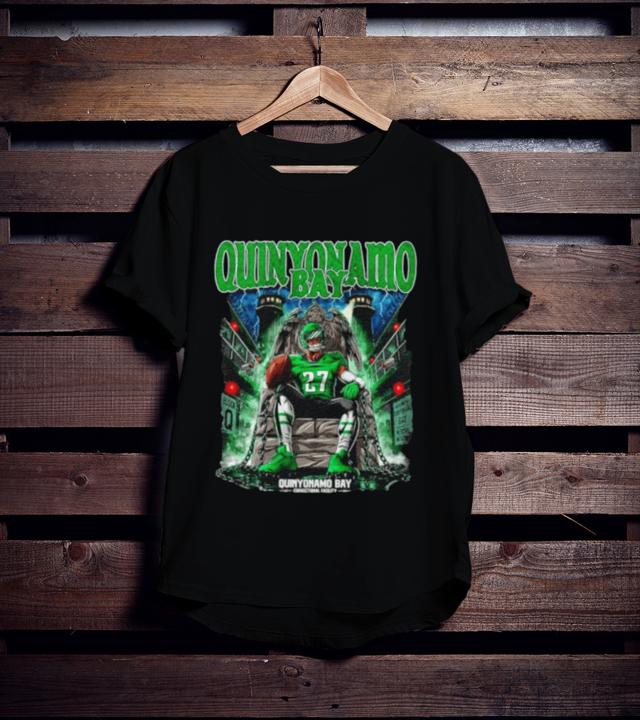 Quinyonamo Bay No 27 Correctional Facility Philly Sports Football T-Shirt