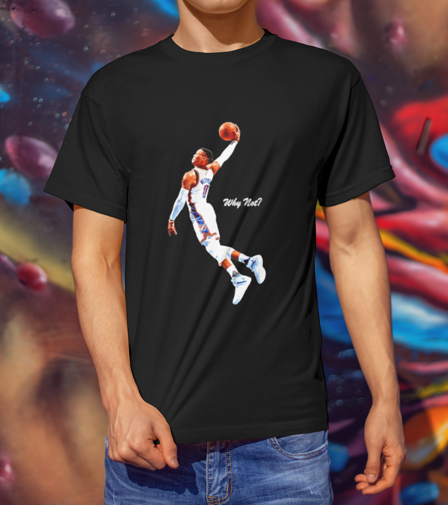 Russell Westbrook Oklahoma City Thunder Why Not Basketball Dunk T-Shirt