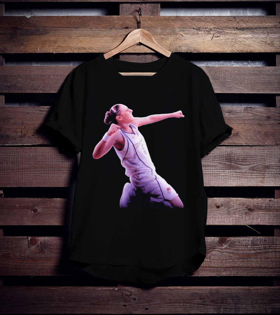 Taurasi Number 5 White Jersey Phoenix Mercury Victory Pose T-Shirt
