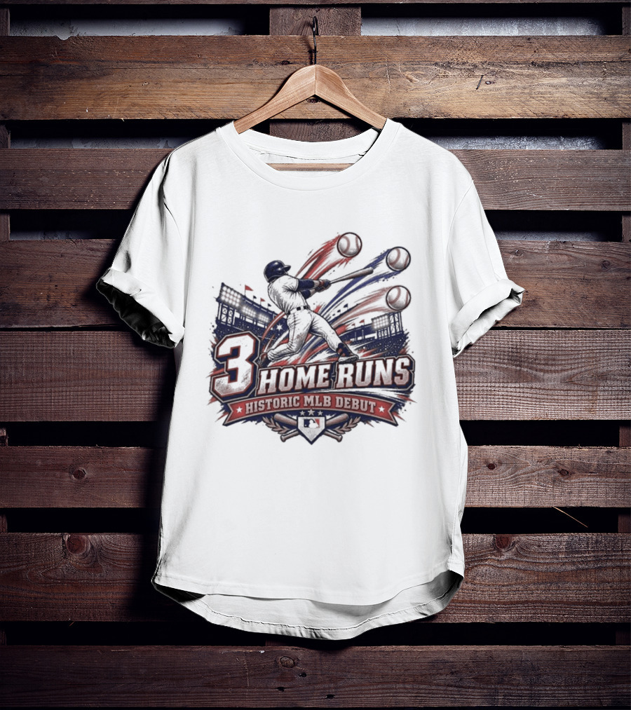 3 Home Runs Historic MLB Debut T-Shirt