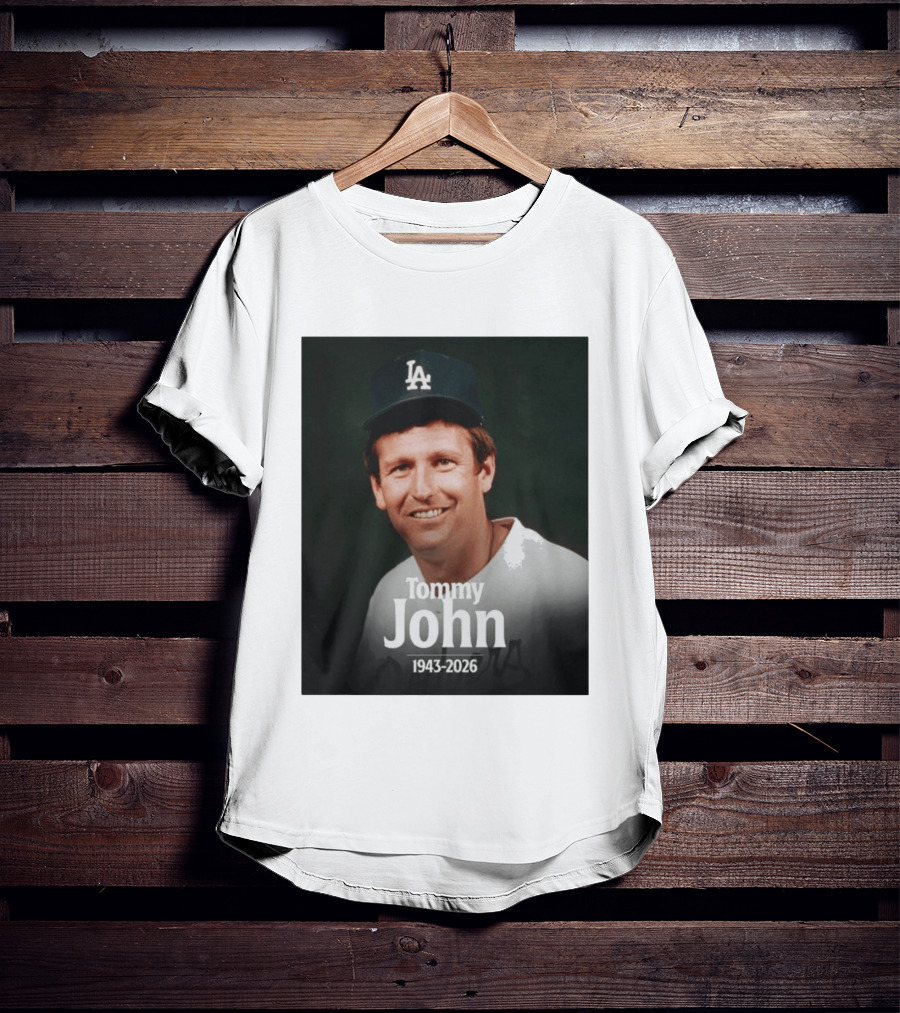 Tommy John 1943 2026 Los Angeles Baseball Memoriam T-Shirt
