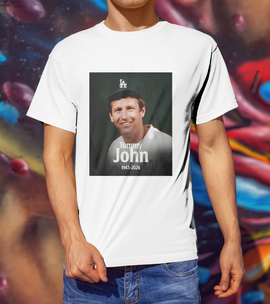 Tommy John 1943 2026 Los Angeles Baseball Memoriam T-Shirt