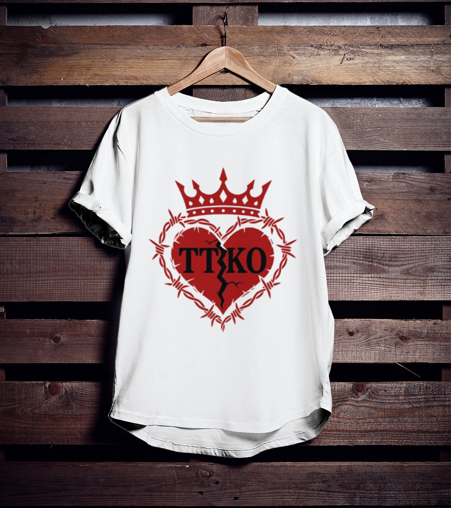 TTKO Broken Heart Crown Barbed Wire T-Shirt