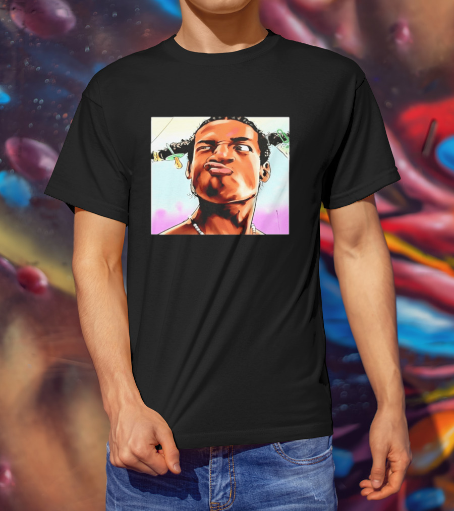 ASAP Rocky Hip Hop Rap Mob Pouty Face Meme T-Shirt