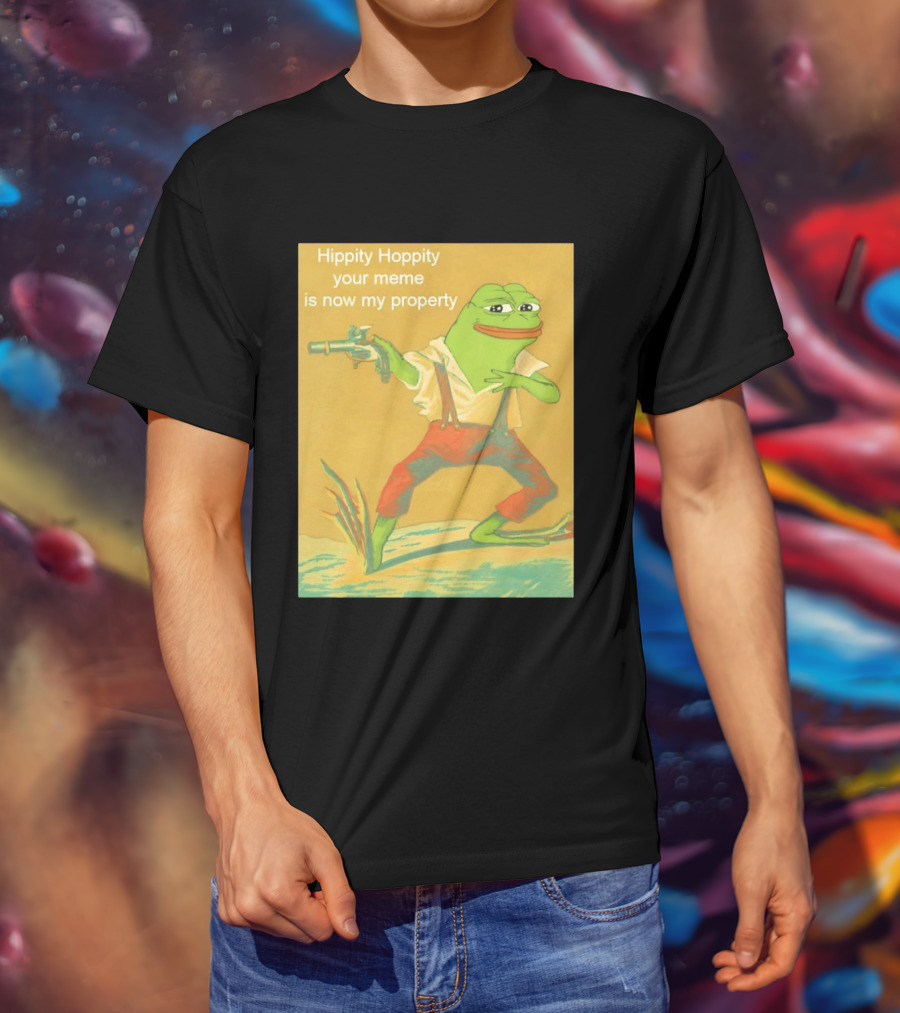 Hippity Hoppity Meme Property Pepe Frog Nostalgia Humor T-Shirt