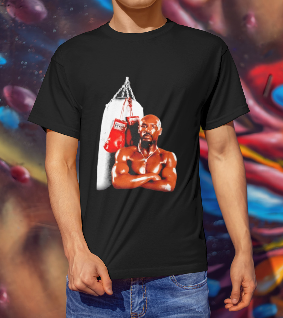 Marvelous Marvin Hagler With Cleto Reyes Boxing Gloves Iconic Champion T-Shirt