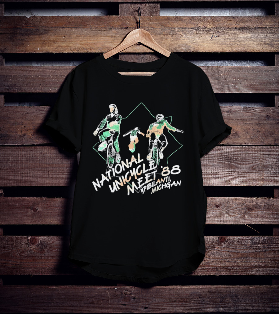 National Unicycle Meet '88 Ypsilanti Michigan Event Featuring Riders T-Shirt