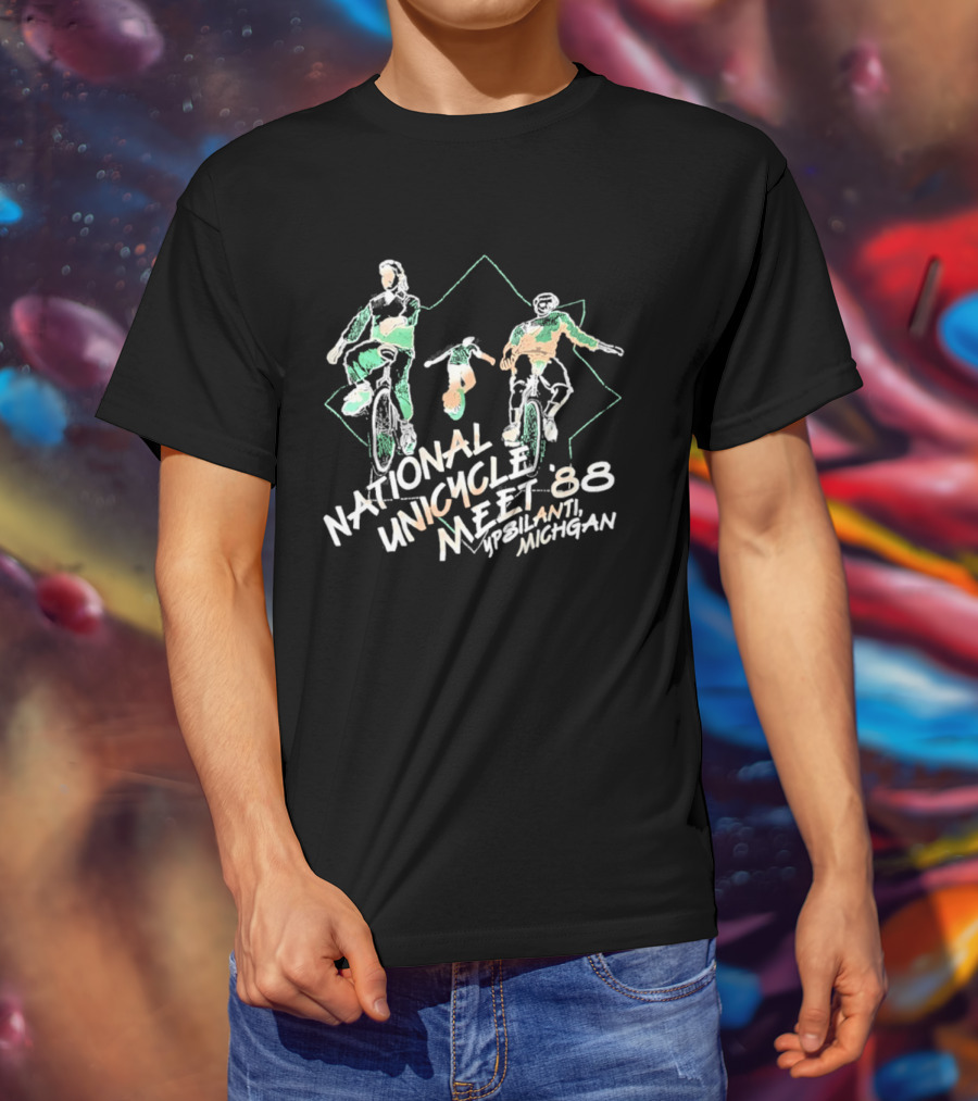 National Unicycle Meet '88 Ypsilanti Michigan Event Featuring Riders T-Shirt