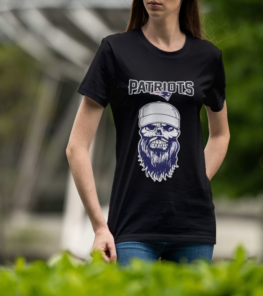 New England Patriots Luke Combs Skull Gillette Stadium Two Sided T-Shirt