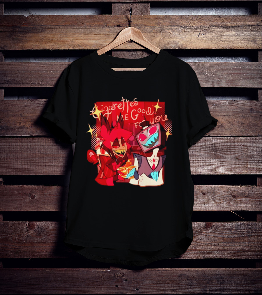 Radiostatic Sparks Duo Cigarettes Are Good For You Sparkling Characters T-Shirt