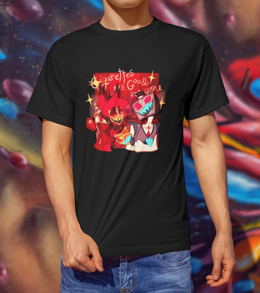 Radiostatic Sparks Duo Cigarettes Are Good For You Sparkling Characters T-Shirt