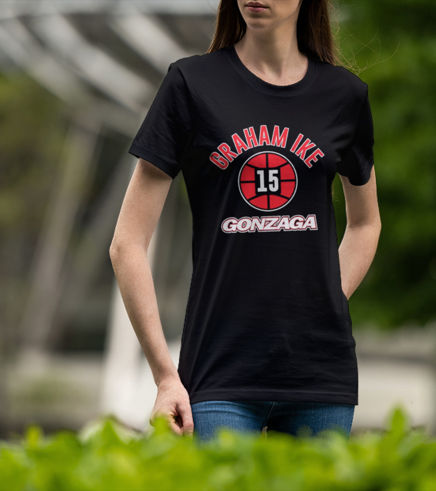 Graham Ike 15 Gonzaga Basketball Gonzaga Bulldogs T-Shirt