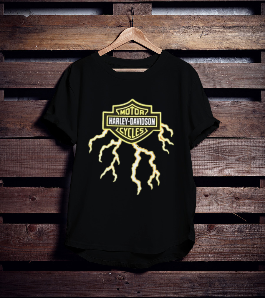 Harley Davidson Motor Cycles The Last Biker On Earth Will Be Ridin A Harley Lightning T-Shirt