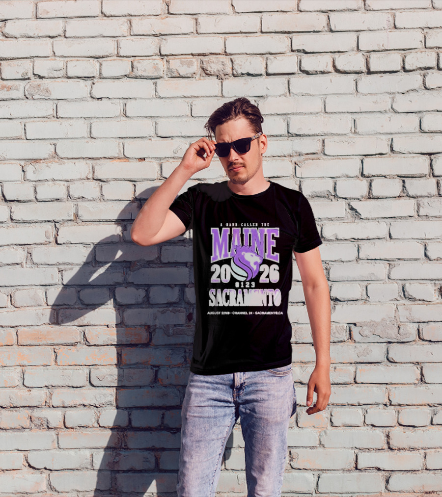 A Band Called The Maine 2026 Sacramento Event Lion And Basketball August 22 Channel 24 T-Shirt