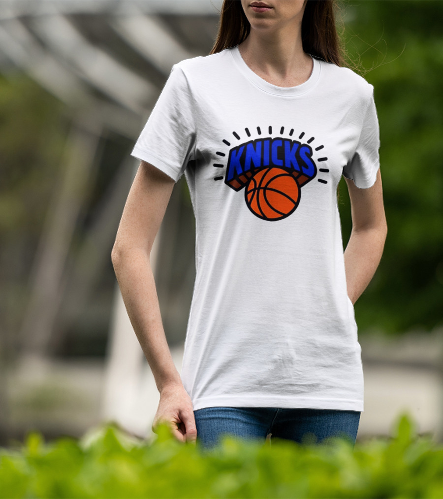2026 NBA Let's Go New York Knicks Caricatures Two Sided T-Shirt