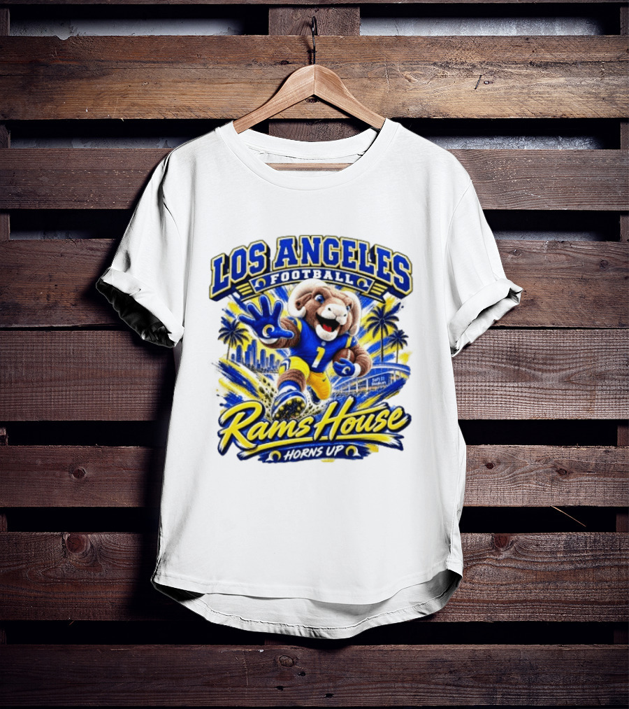 Los Angeles Rams Football Rams House Horns Up T-Shirt