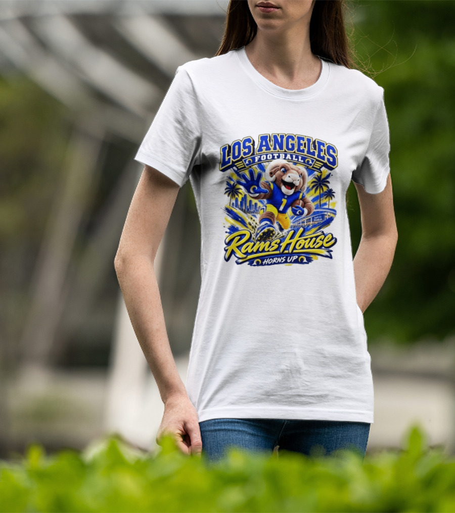 Los Angeles Rams Football Rams House Horns Up T-Shirt