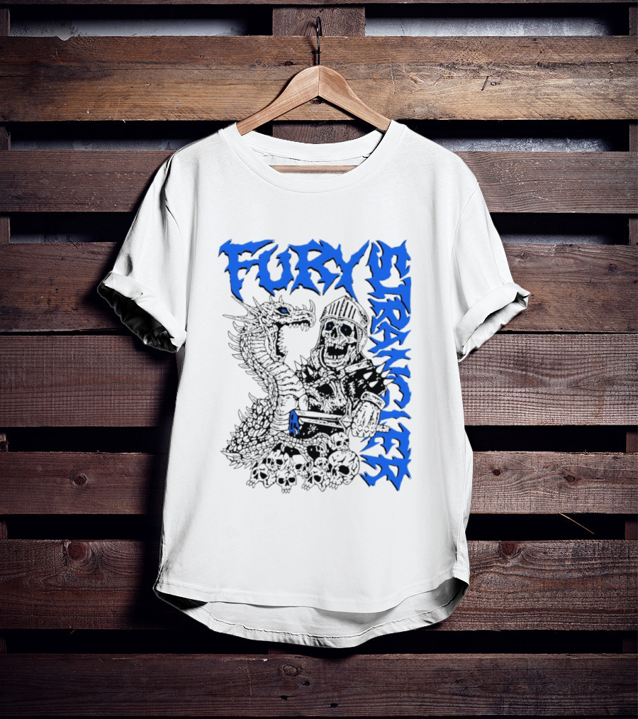 Fury Stranger Skeleton Knight And Dragon T-Shirt